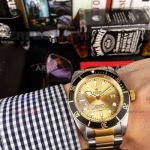 Perfect Replica New Tudor Black Bay S&G 41mm Watch - Baselworld Black Bezel 316L Steel And Yellow Gold Bracelet